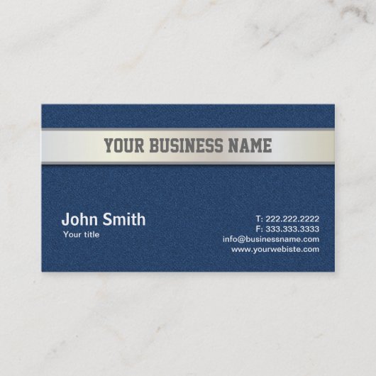 Blue Jeans und silberne Gurt-Visitenkarte Visitenkarte (Vorderseite)