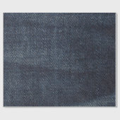 Blue Jeans Vintag Denim Stoff Textur Geschenkpapier (Flach)