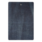 Blue Jeans Vintag Denim Stoff Textur Mini Klemmbrett (Rückseite)