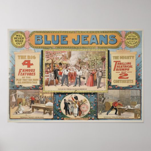 Blue Jeans von Joseph Arthur Poster (Vorne)