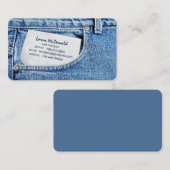 Blue Jeans Web Designer Visitenkarte (Vorne/Hinten)