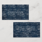 Blue Jeans Wood Minimalism Stylist Vip Visitenkarte (Vorne/Hinten)