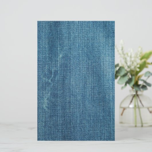 Blue Jeanshintergrund Briefpapier (Stehend Vorderseite)