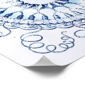 Blue Jellifish - Ernst Haeckel Poster (Ecke)