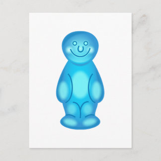 Blue Jelly Baby Postkarte