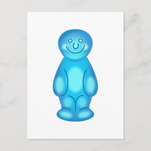 Blue Jelly Baby Postkarte (Vorderseite)