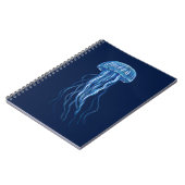 Blue Jellyfish Illustration Notizblock (Linke Seite)