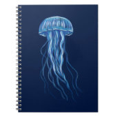 Blue Jellyfish Illustration Notizblock (Vorderseite)