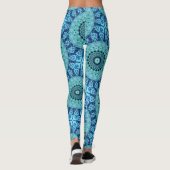 Blue Jellyfish Mandala Ocean Inspiriert Symmetry Leggings (Rückseite)