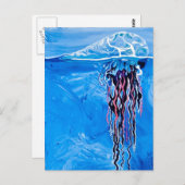 Blue Jellyfish Postkarten (Vorne/Hinten)