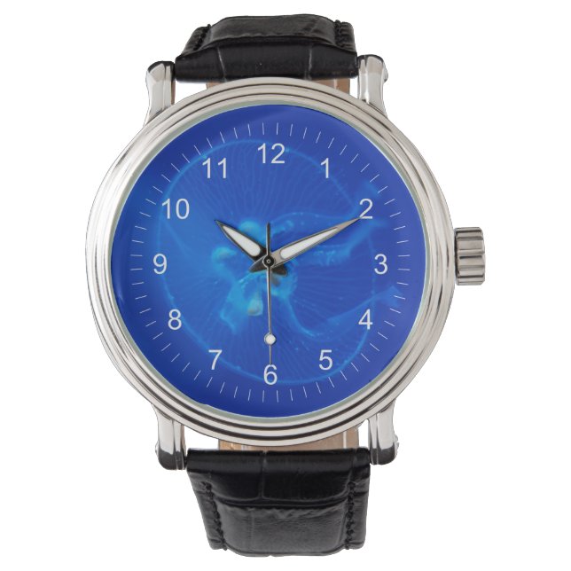 Blue Jellyfish Watch Armbanduhr (Vorderseite)
