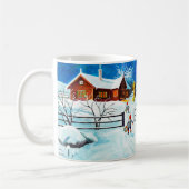 Blue Jenny Nyström Gnome Vintage schwedische Weihn Kaffeetasse (Links)
