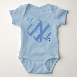 BLUE Jersey BABY Bodysuit UNISEX / Metropolis Baby Strampler