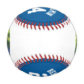 Blue Jersey Nummer und Foto Baseball (Rückseite)