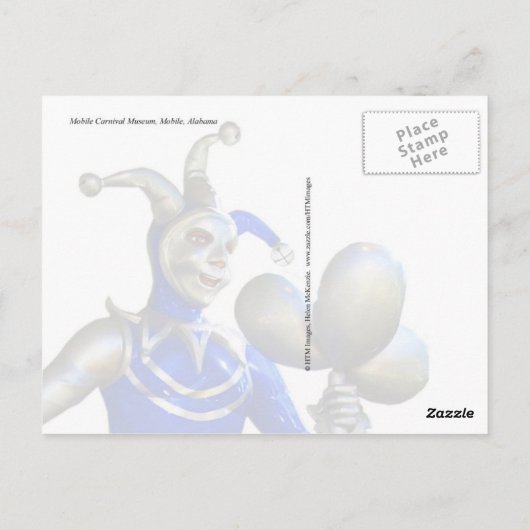 Blue Jester Postkarte (Rückseite)