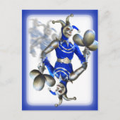 Blue Jester Postkarte (Vorderseite)
