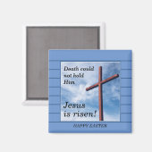 Blue JESUS IS RISEN Oaster Magnet (Vorderseite/Rückseite)