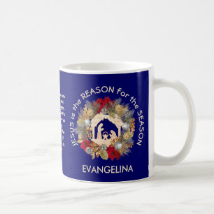 Blue JESUS IST DER GRUND FÜR Weihnachten Kaffeetasse