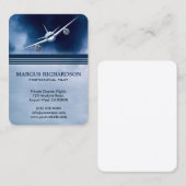 Blue Jet Flugzeug Flying im Pilotprogramm für die  Visitenkarte (Vorne/Hinten)