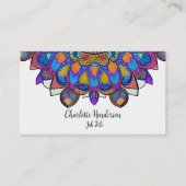 Blue Jewel Mandala Business Card Visitenkarte (Vorderseite)