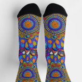 Blue Jewel Mandala Socks Socken (Oben)