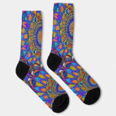 Blue Jewel Mandala Socks Socken (Rechts)