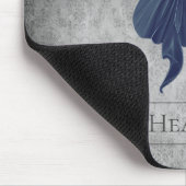 Blue Jewele Butterfly Damask Mousepad (Ecke)