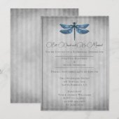 Blue Jewele Dragonfly Probe Dinner Einladung (Vorne/Hinten)