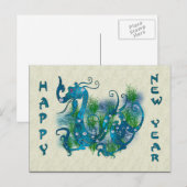 Blue Jeweled Dragon Postkarte (Vorne/Hinten)