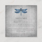 Blue Jeweled Dragonfly Wedding Begleitkarte (Vorderseite)