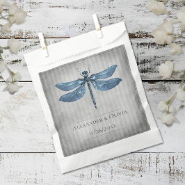 Blue Jeweled Dragonfly Wedding Geschenktütchen