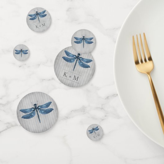 Blue Jeweled Dragonfly Wedding Konfetti (Gruppe)