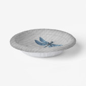 Blue Jeweled Dragonfly Wedding Pappteller (Gewinkelt)