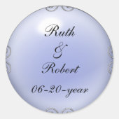 Blue Jeweled Pearl Wedding Stickers (Vorderseite)