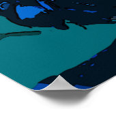 Blue John Abstrakt Poster (Ecke)