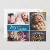 Blue Joto the world Baby Boy Geburt 1. Weihnachten Postkarte (Vorne/Hinten)