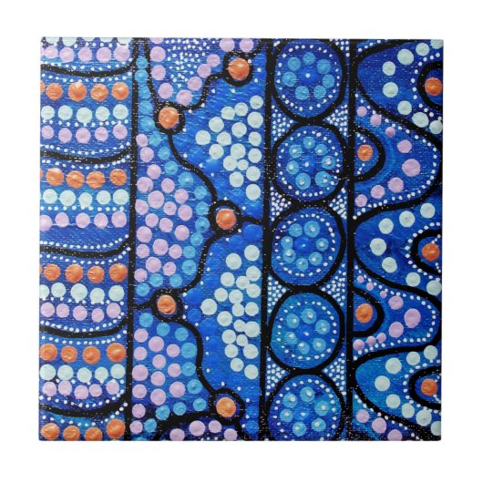 Blue Journey Dreaming Tile Fliese (Vorderseite)