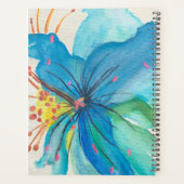 Blue Joy Abstrakt Floral Planner Planer (Rückseite)