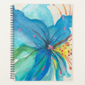Blue Joy Abstrakt Floral Planner Planer (Vorderseite)