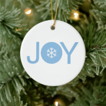 Blue Joy Christmas Keramik Ornament