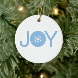 Blue Joy Christmas Keramik Ornament