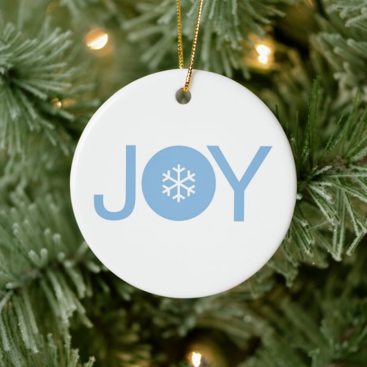 Blue Joy Christmas Keramik Ornament (Baum)