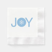 Blue Joy Christmas Napkin Serviette (Vorderseite)