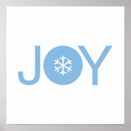 Blue Joy Christmas Poster