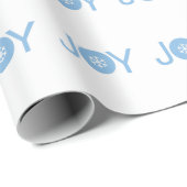 Blue Joy Christmas Wrapping Paper Geschenkpapier (Rolleneckpunkt)