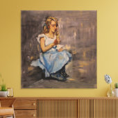 "Blue joy" - Stretched Canvas Print Leinwanddruck (Insitu (Wohnzimmer))