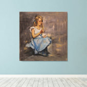 "Blue joy" - Stretched Canvas Print Leinwanddruck (Insitu (Holzboden))