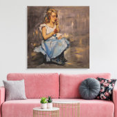 "Blue joy" - Stretched Canvas Print Leinwanddruck (Insitu (Wohnzimmer))