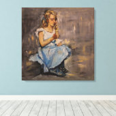 "Blue joy" - Stretched Canvas Print Leinwanddruck (Insitu (Holzboden))
