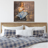 "Blue joy" - Stretched Canvas Print Leinwanddruck (Insitu (Schlafzimmer))